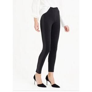 J.CREW Pixie Leather Tuxedo Stripe Pointe Pant Ankle Zipper Size 2 Classic
